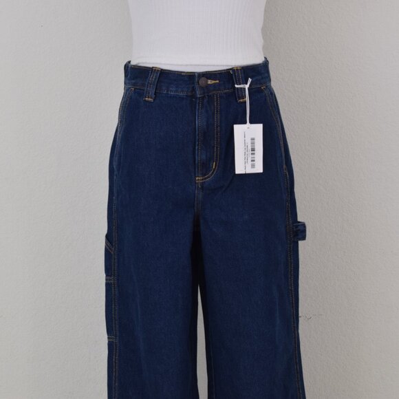 NWT Cello Dark Wash High Rise Wide Leg Carpenter Jeans size 5 - Picture 4 of 11